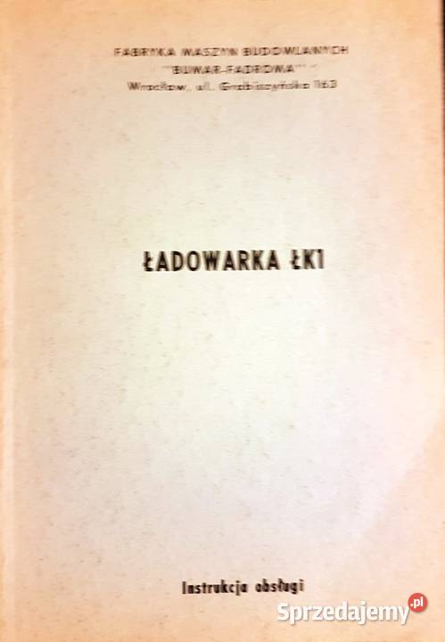 Ładowarka Fadroma ŁK1 katalog części Wrocław