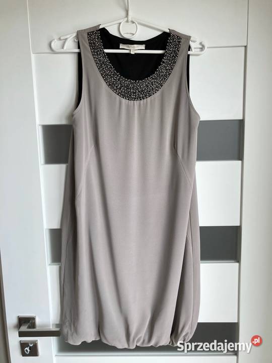 Nowa szara elegancka sukienka La Fee wesele S 36 Nisko