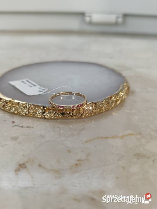 Złoty Nowy pierścionek z cyrkoniami 18pr585 Wałcz