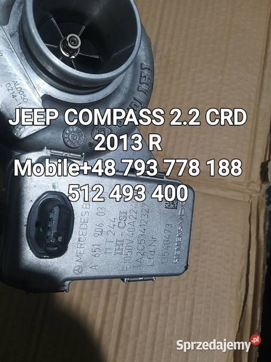 TURBOSPRĘŻARKA JEEP COMPASS 22 CRD 13 R wielkopolskie Kawnice