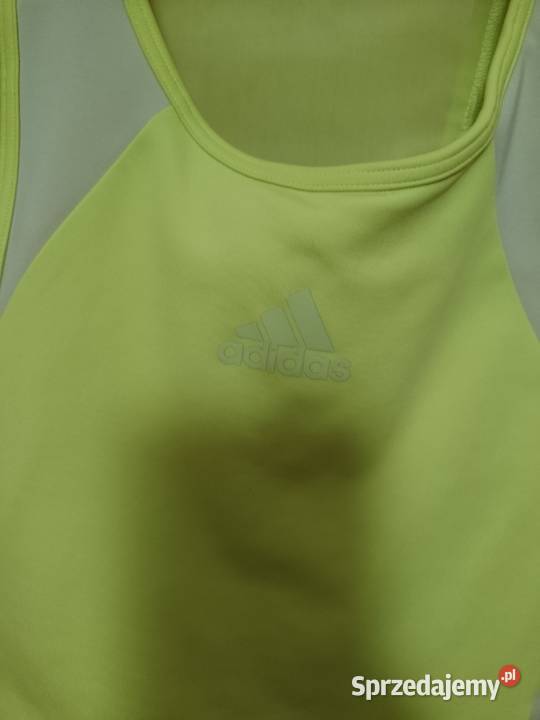 3840 M Adidas Limonkowy top fitness z Londynu Bez wzoru Kraków sprzedam