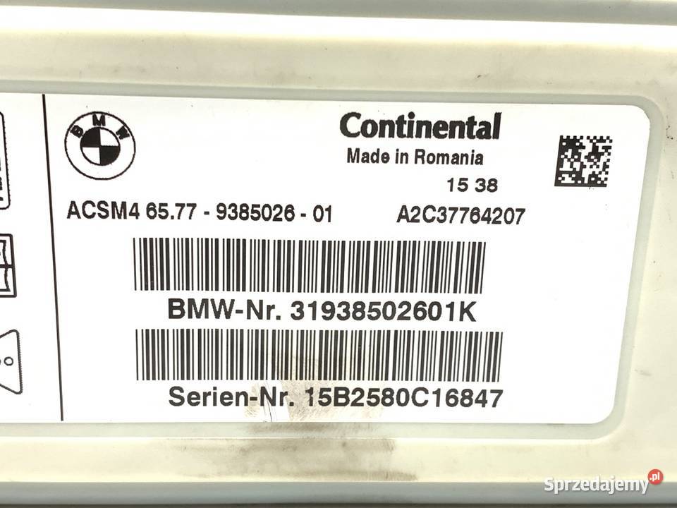 SENSOR AIRBAG BMW F30 9385026 1118 CZUJNIK osobowe