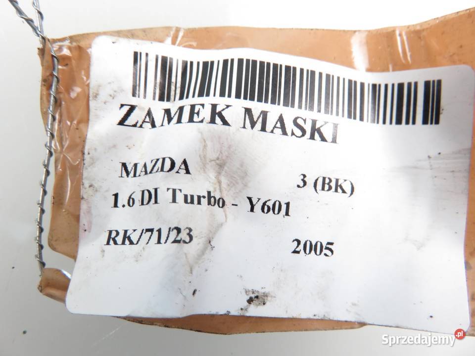 ZAMEK MASKI MAZDA 3