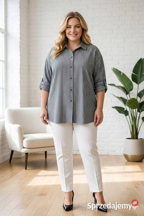 Koszula damska Red Lion w paski plus size biust Bluzki i koszule Pątnów