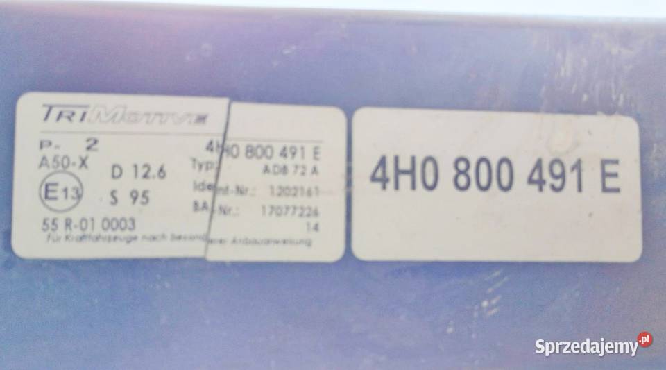 AUDI A8D4 HAK HOLOWNICZY TRIMOTIVE 4H0800491E mazowieckie