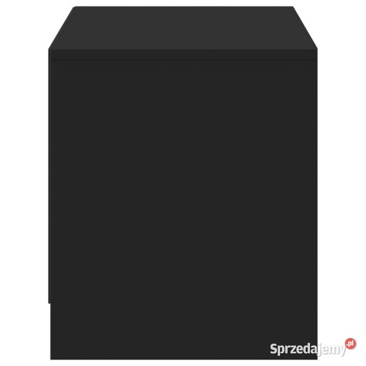 Szafka TV z LED czarna 97x34x40 materiał