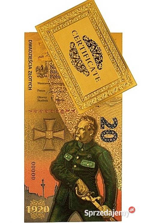 ZŁOTY Banknot Bitwa Warszawska Narodowy Skarbiec Sosnowiec