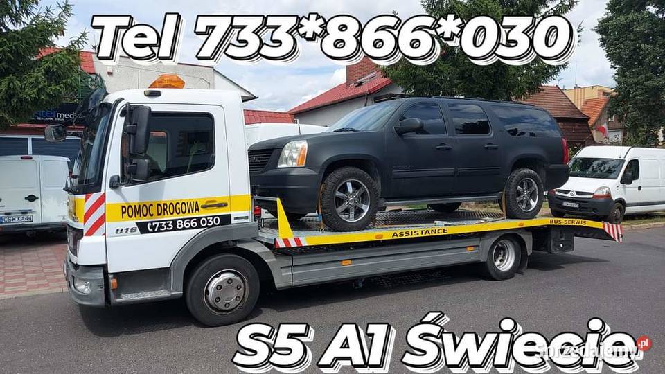 Pomoc Drogowa 24h Laweta S5 A1 Świecie Bysław Plewno