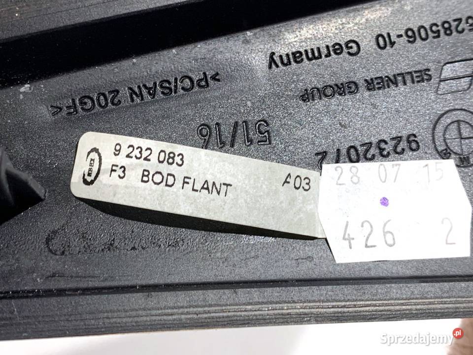 LISTWA DEKOR BMW F30 9232072 SedanLimuzyna 1118