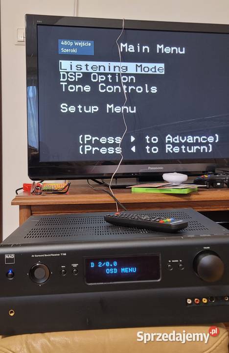 T748 amplituner 71 HDMI pilot Zalesie Golczowskie