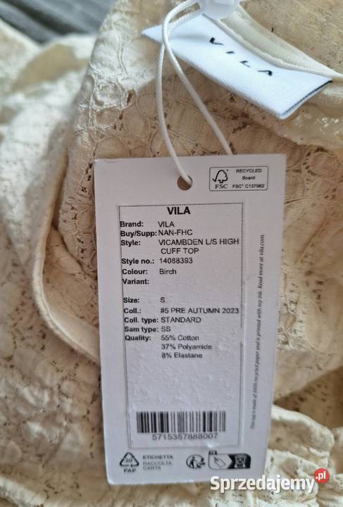 Ażurowa koronkowa bluzka z długim rękawem Kraków