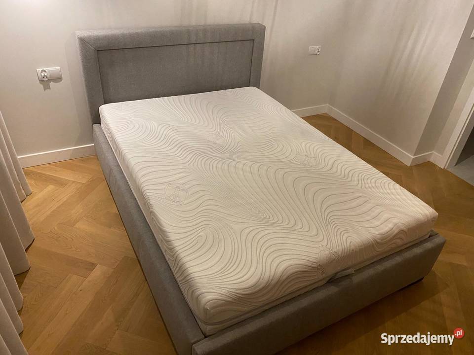 Łóżko tapicerowane SANREMO, skrzynia, materac VISCO 140x200. Okazja!