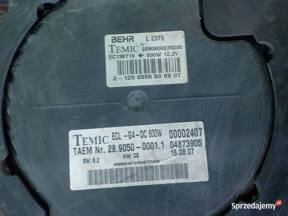 CHRYSLER GRAND VOYAGER V 28 CRD AUT 08r 5D Wentylatory chłodnicy Suków