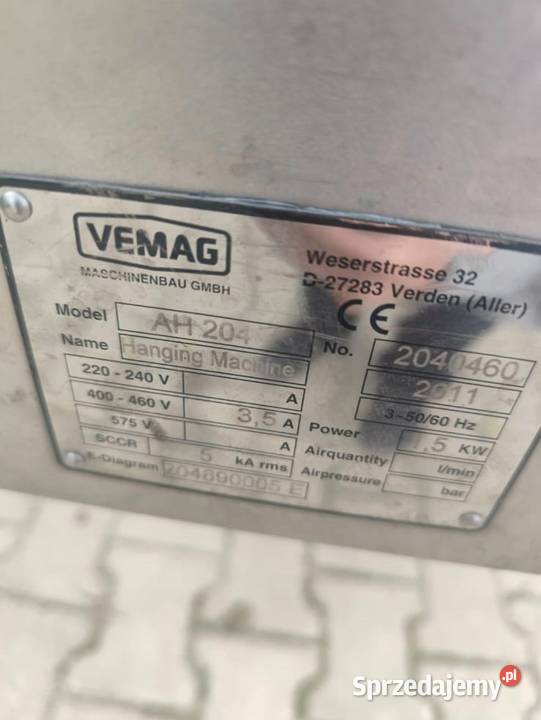 VEMAG DP10E LPG 208 AH 204 Przemysłowa linia do Krotoszyn