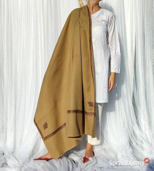 Szal orientalny indyjski haftowany haft paisley Szczecin