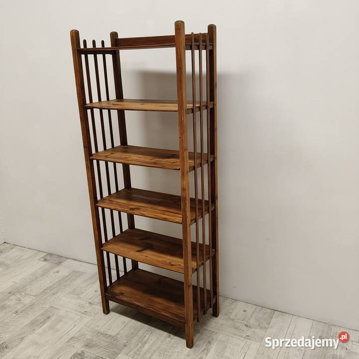 etażerka wysoka półka drewniana vintage design łódzkie Radomsko