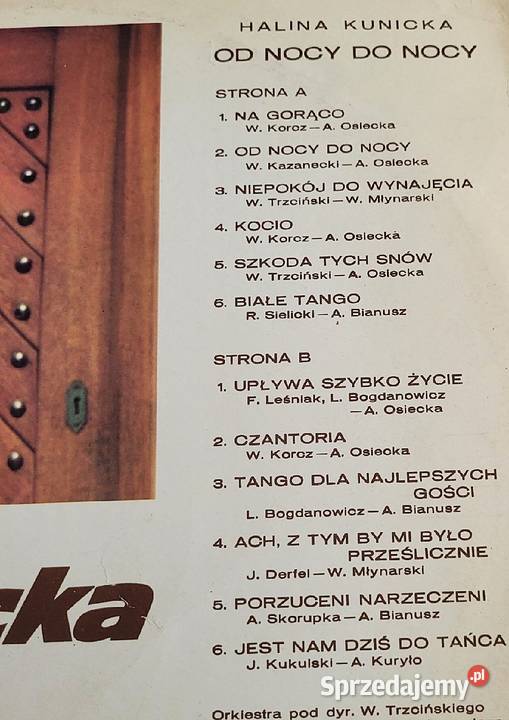 Halina Kunicka nocy do nocy płyta winylowa z Płyty i kasety kujawsko-pomorskie Chełmno sprzedam