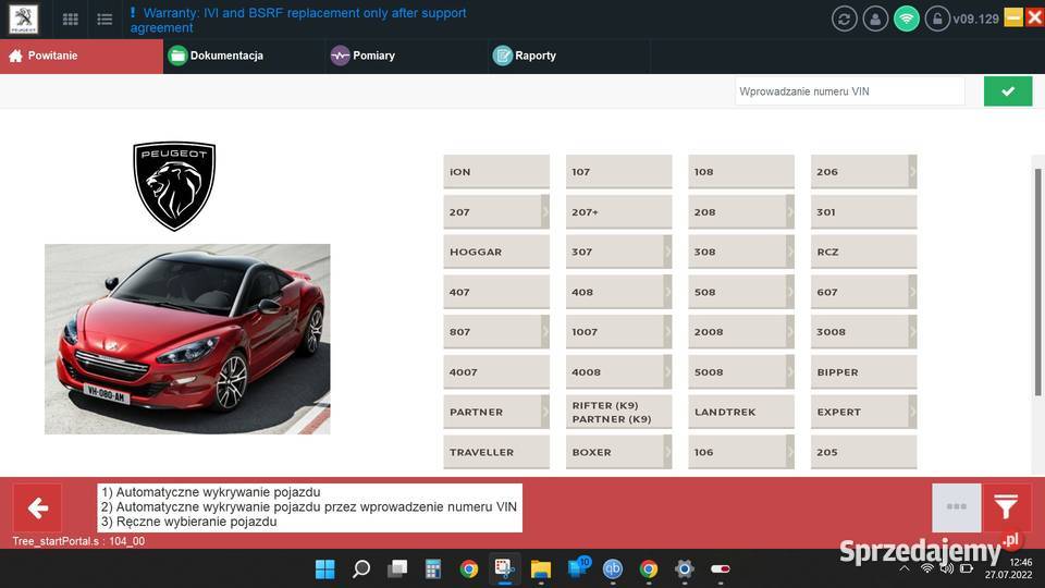 Diagbox 9129 BEZ Wirtualnej maszyny Citroen śląskie Dąbrowa Górnicza