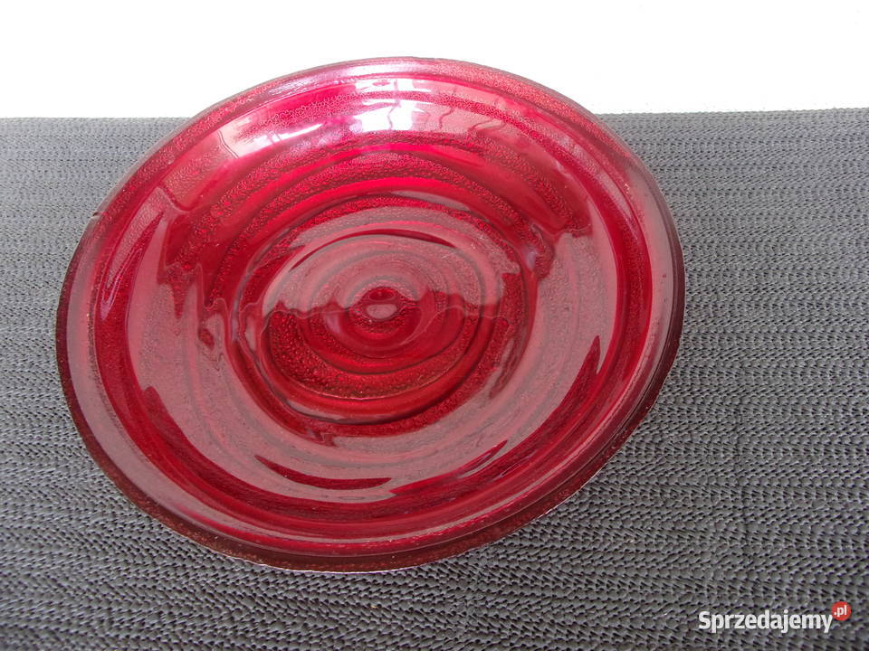 Piękny wyjątkowy ozdobny Talerz dekoracyjny firm odcienie czerwieni Warszawa