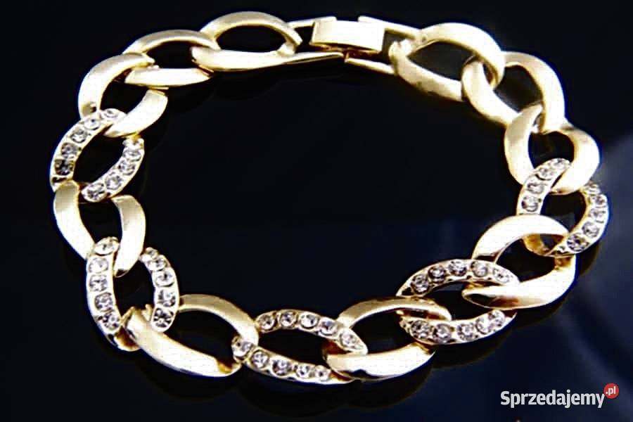 Pozłacana bransoletka elegancka jasne Polskie wielkopolskie