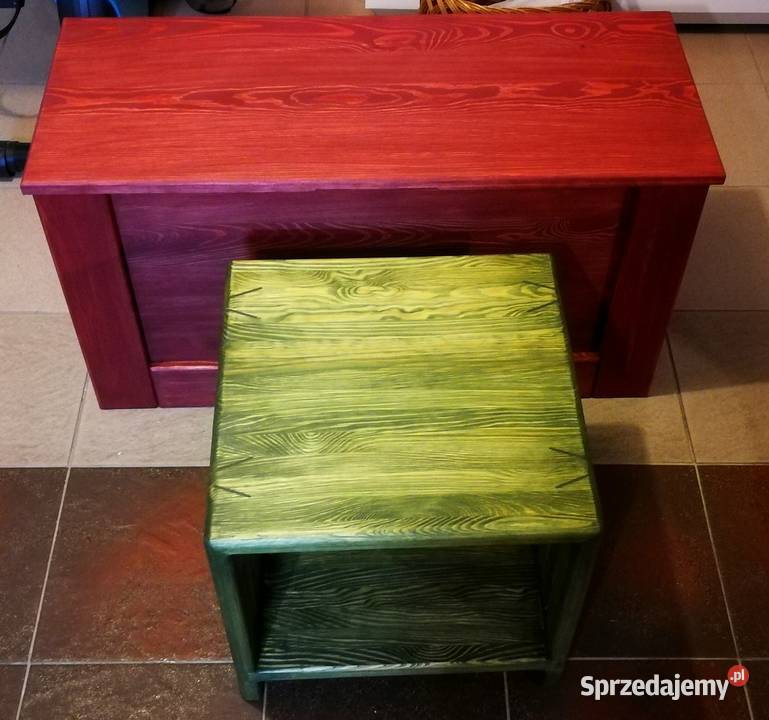 Ława drewniana stolik kawowy ławakostka 38cm Radków