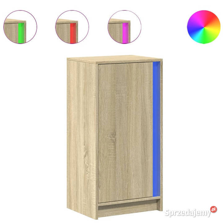 Szafka z LED dąb sonoma 425x34x85 materiał Warszawa