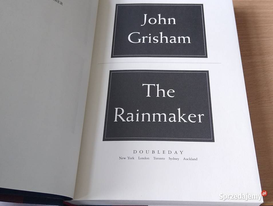 The Rainmaker 1st Edition 1995 by Grisham John ISBN 9780385424738 sprzedam