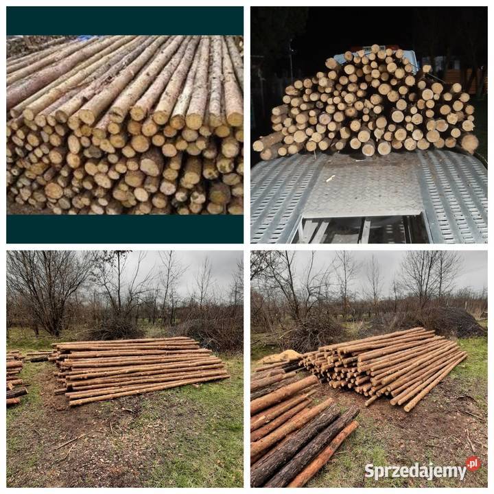 Stemple drewniane budowlane różne długości z