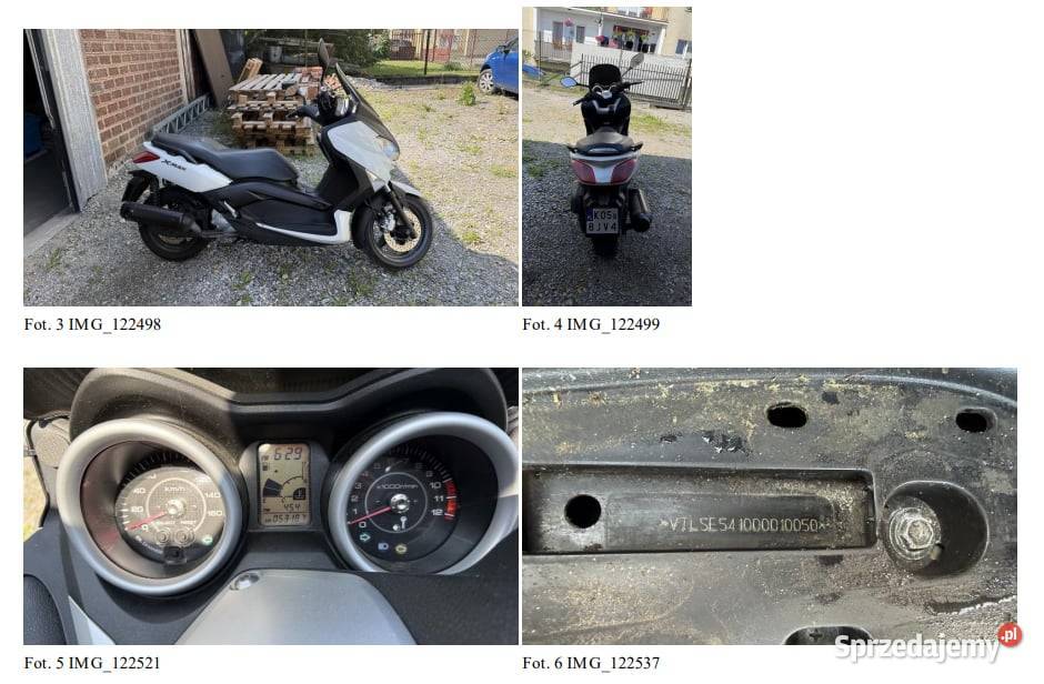Yamaha x 125 2010 Rok produkcji 2010 Motocykle, skutery, quady Skawina