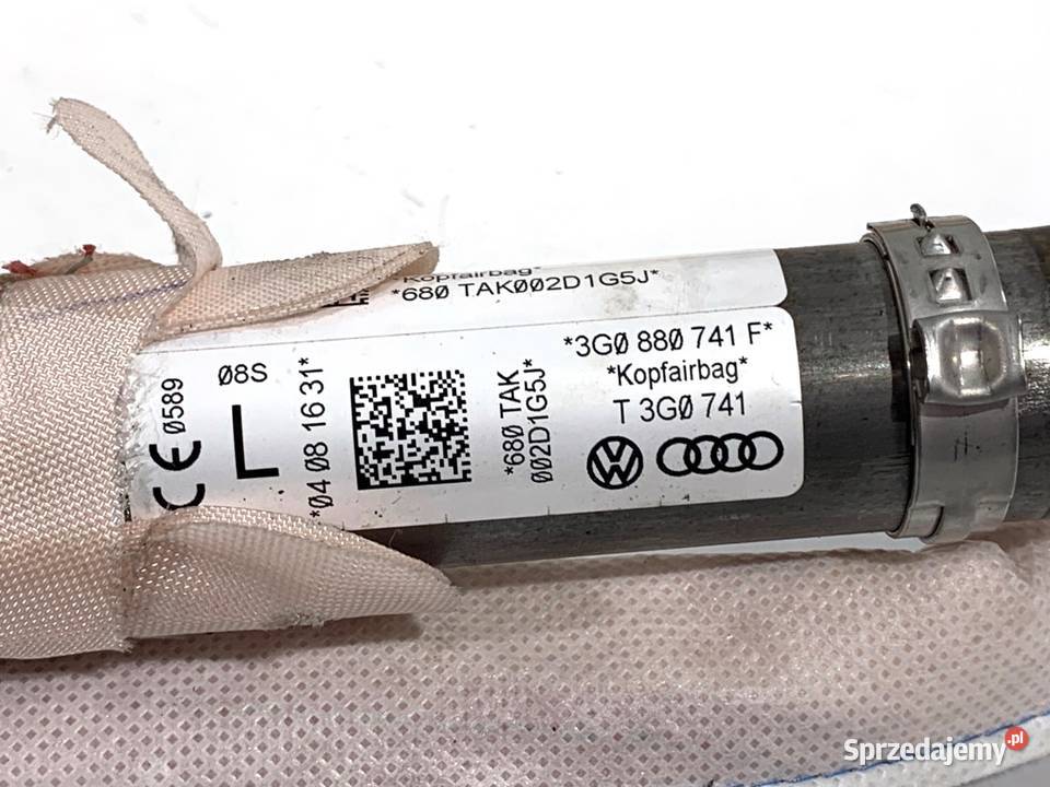 KURTYNA POWIETRZNA LEWY VW PASSAT B8 3G0880741F