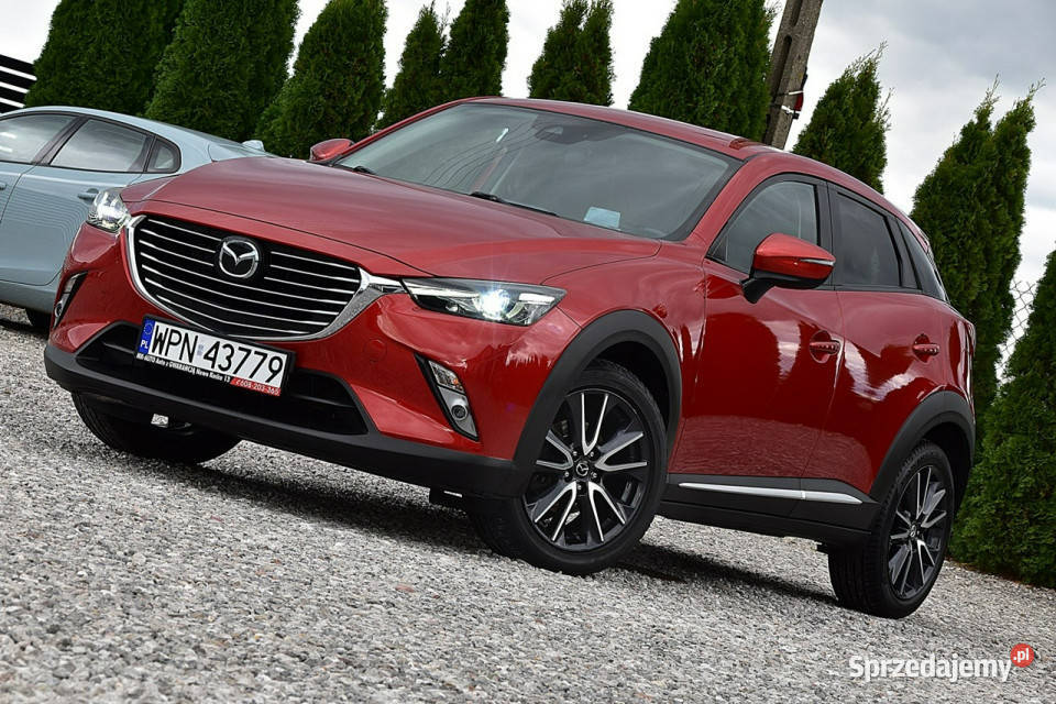 Mazda CX3 20 120 Półskóra Hud Navi Kamera Ful przyciemniane szyby Nowe Kucice