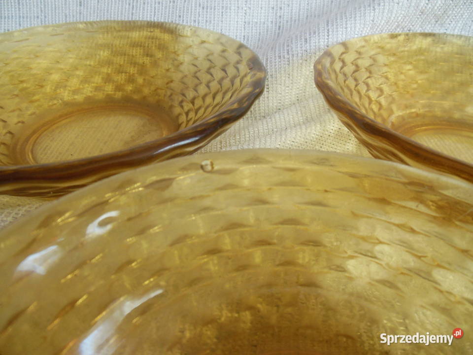 Salaterki miodowe małe Ząbkowice OPRL 3 PRL Kielce