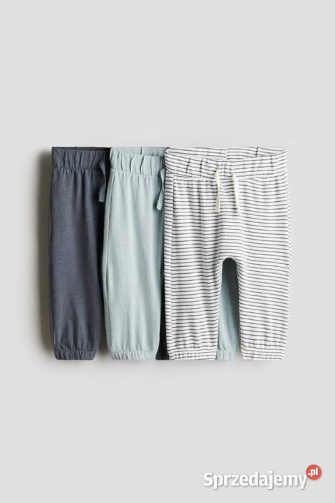 Spodnie niemowlęce HM 56 3 pack bawełna Rozmiar 56 sprzedam