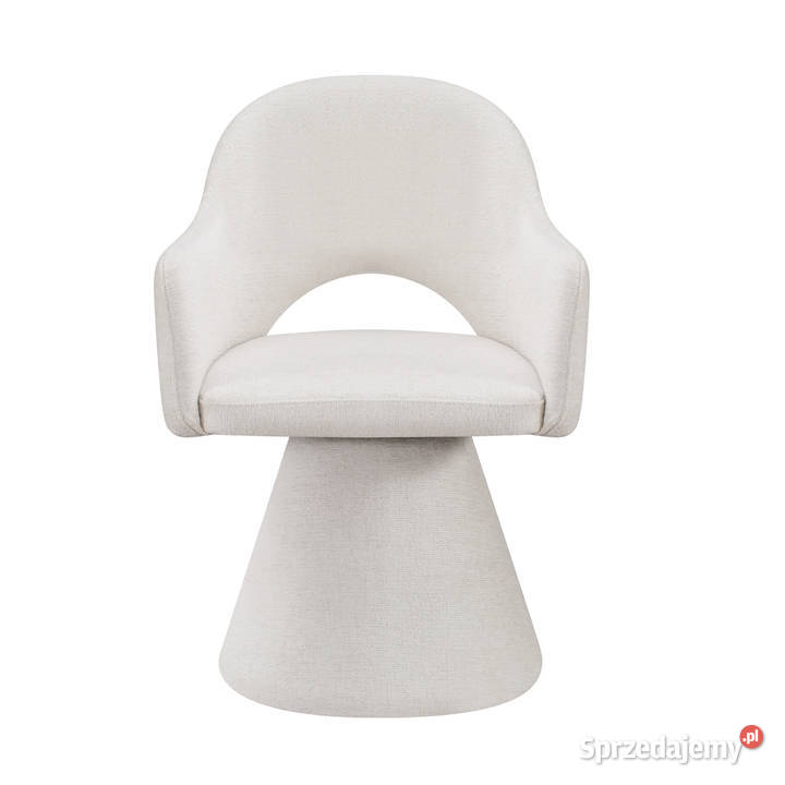 Obrotowe krzesło tapicerowane Solea kremowe wielkopolskie Tarchały Małe