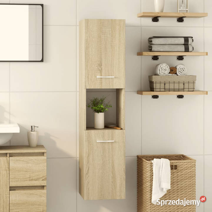 Szafka łazienkowa dąb sonoma 30x30x130 płyta Warszawa