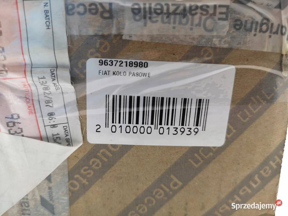 KOŁO PASOWE GŁÓWNE WAŁU FIAT SCUDO 9806 19D Rozrząd sprzedam