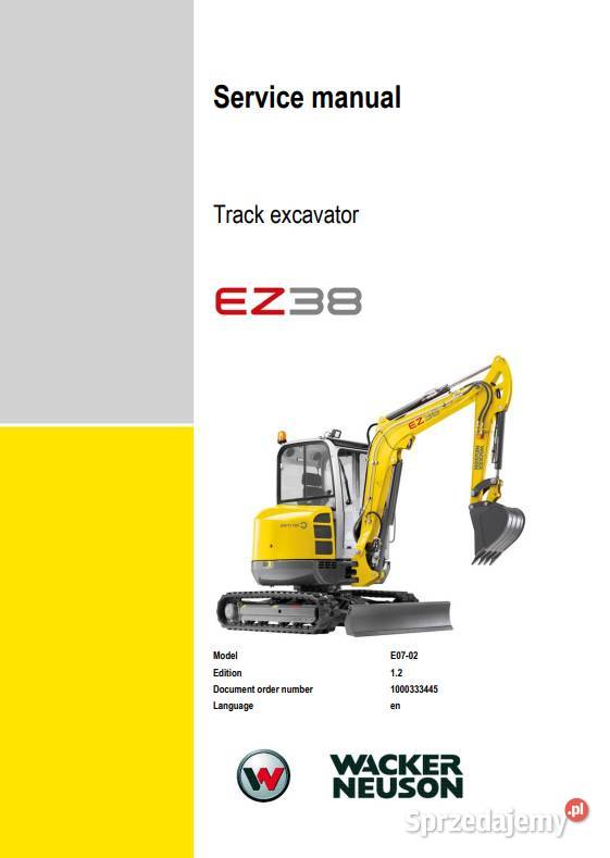 Katalog częściInstrukcja obsługi Wacker Neuson Miastko sprzedam