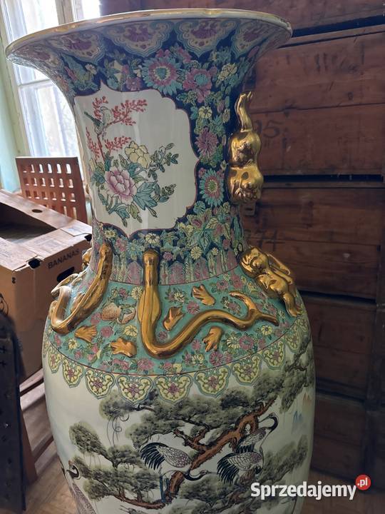 Ogromny porcelanowy dzban 134 wazon amfora antyk Międzylesie
