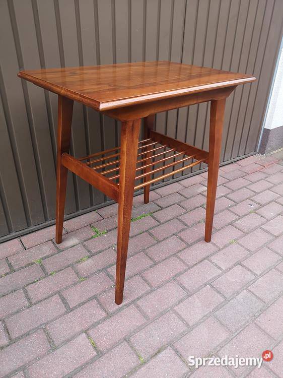 Stolik ARTDECO PRL Orzech Stary Renowacji Okazja