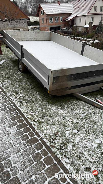 Przyczepa platforma z burtami dmc 1300 Burtowe i plandeki Lubień