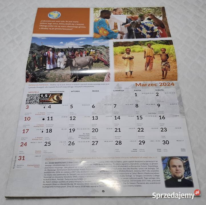 Kalendarz misyjny 2024 SMA Prowincja Polska Pozostałe Czeladź sprzedam