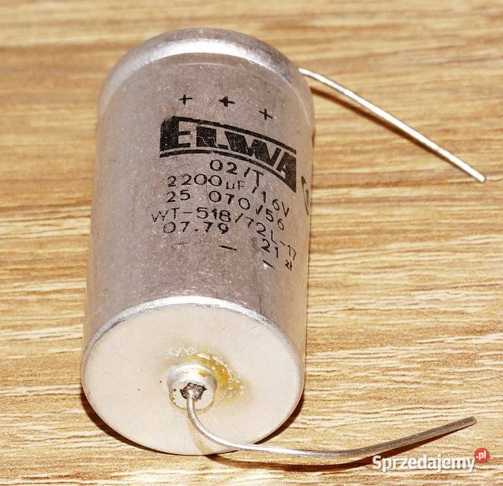 Kondensator elektrolityczny 2200 uF 16 V 02T Gliwice
