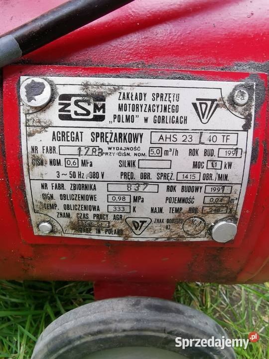 Agregat sprężarkowy sprezarka ZSM polmo Puławy