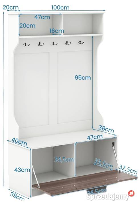Sprzedam nową garderobę costway hu10448wh