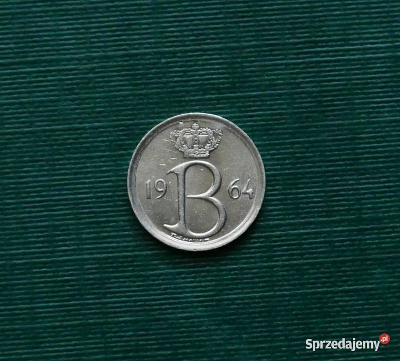 BELGIA 25 centymów 1964r Napis francusku Gliwice