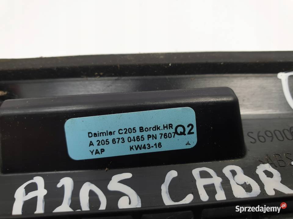 Mercedes A205 W205 Cabrio TYLNA LISTWA SZYBY Kpl Uszczelki szyb Rudka