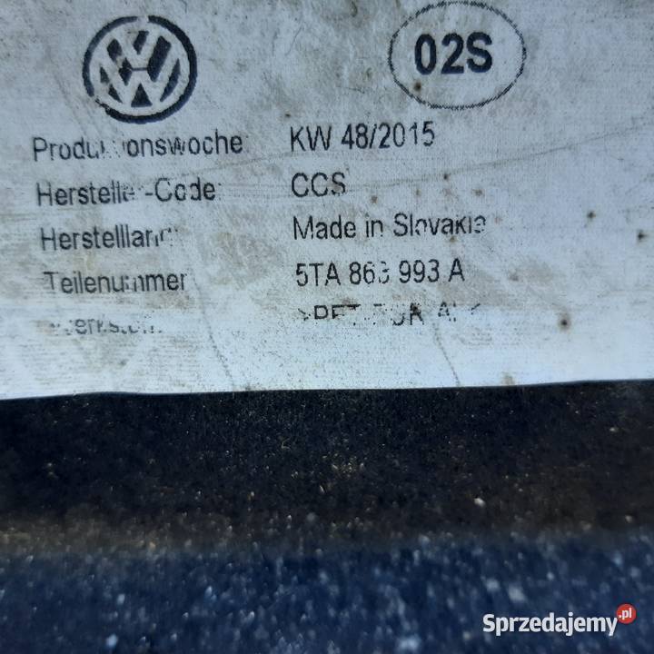 VW Touran III plastik 5T 2016 słupek osłona Dębno sprzedam