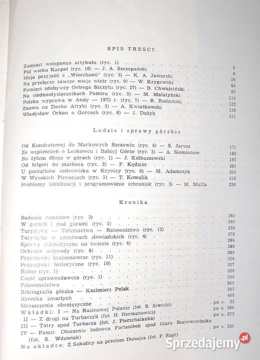 G Wierchy 1973 rocznik 42 Książki naukowe i popularnonaukowe mazowieckie Warszawa