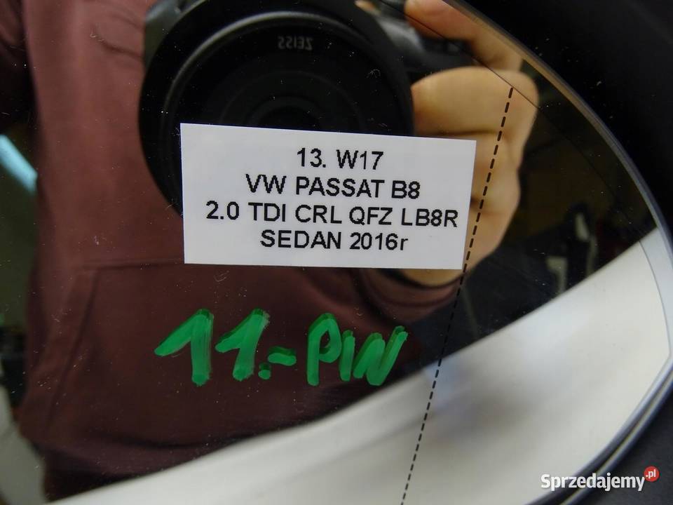 LUSTERKO PRAWE PRAWY PRZÓD PRZEDNIE VW PASSAT B8 osobowe