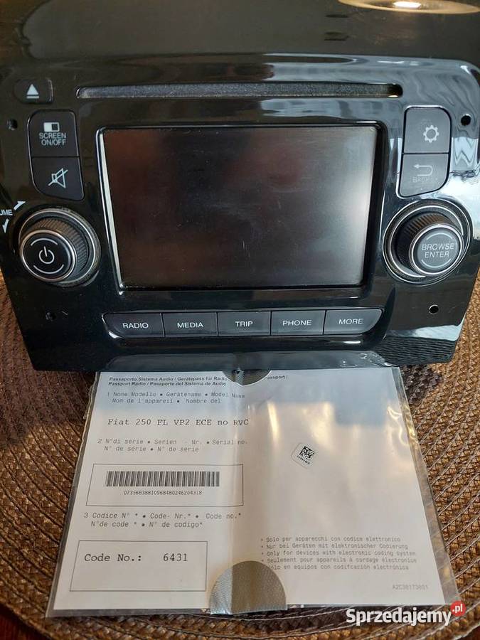 Radio CD Fiat Ducato FL Kod Salon Polska małopolskie